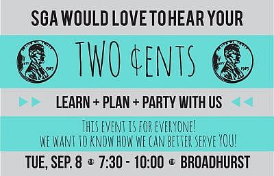 SGA Wants to Hear Your 2 Cents