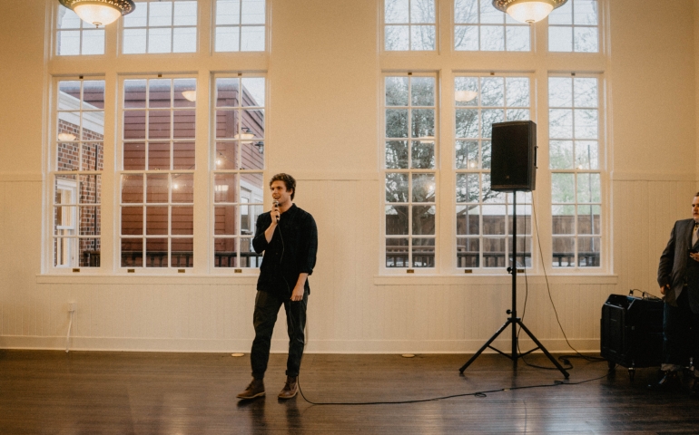 Sam O'Bannon awarding seniors