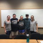 Emma Rhodes, Noah Terry, Sarah Gunter, Ben Sikes, and Alex Graham at the Pro Deo club