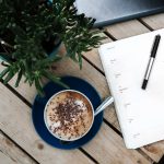 Photo of food and a planner