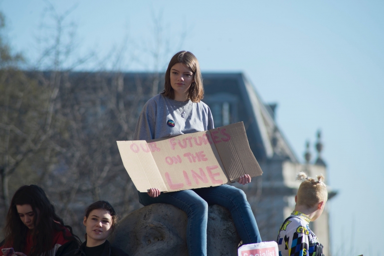 “Whose future? Our Future” High Schoolers Protest for Climate Change Action