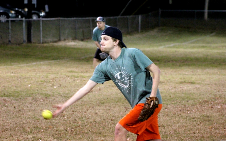 A student pitching