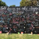 Sign at VegFest of being a vegan in OKC