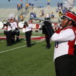 Band playing on the football field