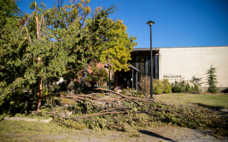 Ice Storm Causes Damage and Power Outages Across Campus
