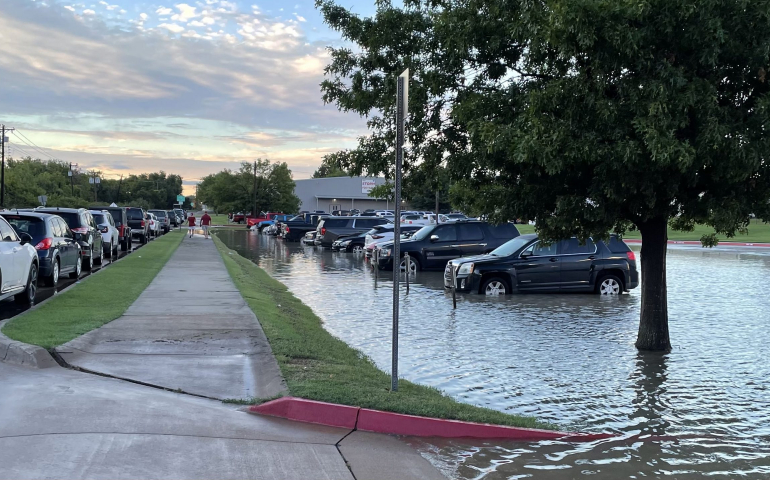 Swimming at Asbury: Storm Floods Campus Grounds
