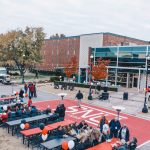 Campus Street at SNU decorated for homecoming