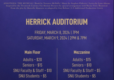 School of Music to Present Anastasia