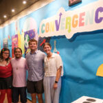 Photo of senior design students at senior design show