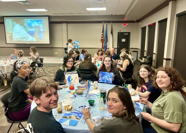 OOPS I Arted: Bob Ross-Themed Night Brings Creativity and Community to SNU